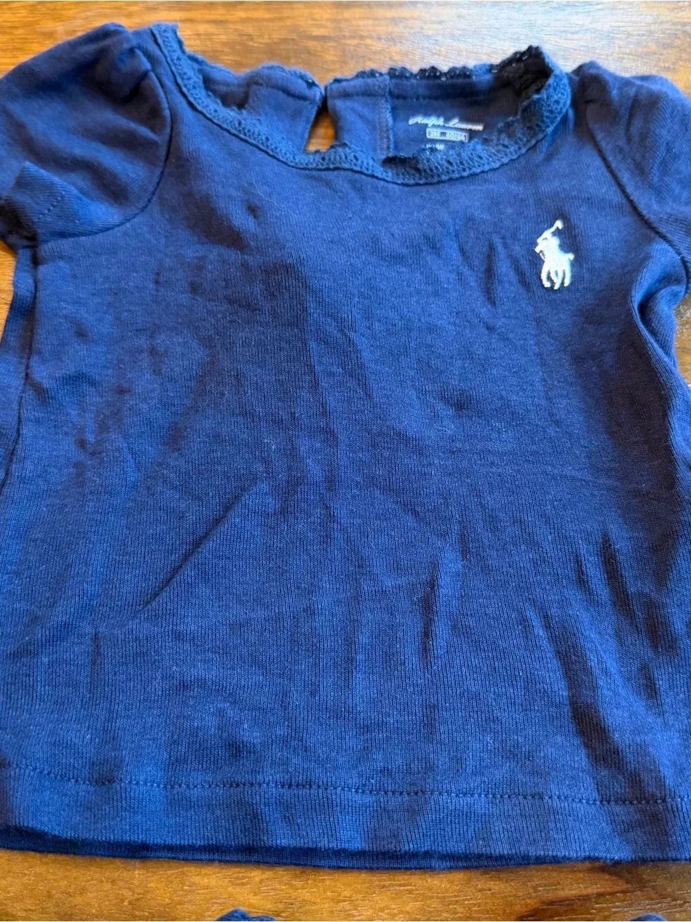 Ralph Lauren Navy Tee and Embroidered Pony Shorts Set
